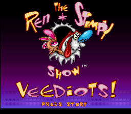 Ren & Stimpy Show, The - Veediots! (USA) Title Screen